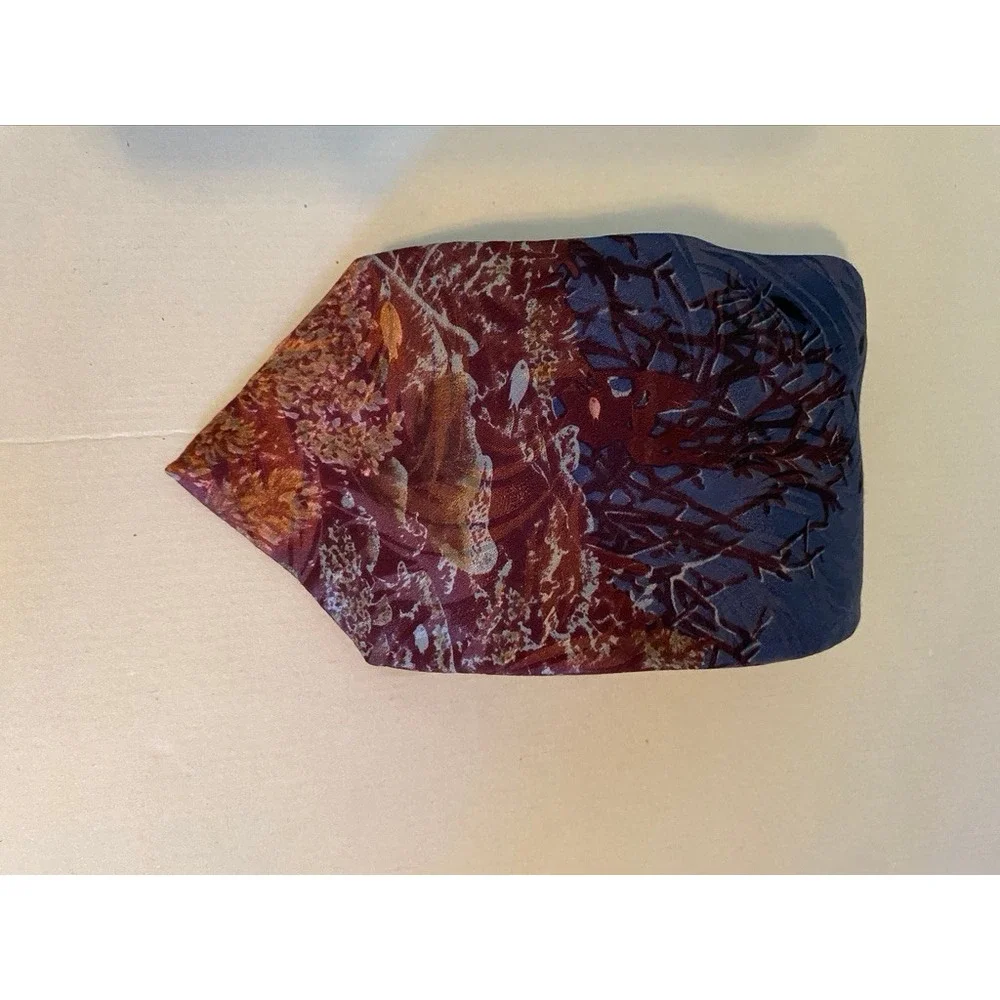 Endangered Species Mens Silk Tie Blue Purple Dolphin Ocean Nature Marine Life